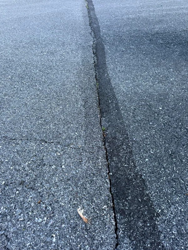 Asphalt surface before professional maintenance, project 6